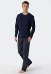Schiesser Pyjama "Ebony" 2 tlg. mit rundem Halsausschnitt