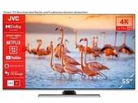 F (A bis G) JVC LED-Fernseher "LT-55VU8156" Fernseher silberfarben LED Fernseher