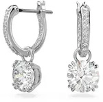 Paar Ohrh&auml;nger SWAROVSKI "Stilla Round", silber (metallfarben, kristallfarben,