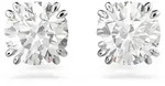 Paar Ohrstecker SWAROVSKI "Stilla Round Stern", wei&szlig; (metallfarben, kristallwei&szlig;,