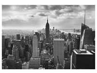 KOMAR Fototapete "NYC Black And White" Tapeten 368x254 cm (Breite x Höhe), inklusive