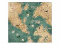KOMAR Vliestapete "Old Travel Map" Tapeten 300x280 cm (Breite x Höhe) Gr. B/L: 300 m