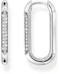 Paar Creolen THOMAS SABO "silber", bunt (silberfarben, wei&szlig;, kristallwei&szlig;),