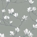 LAURA ASHLEY Vliestapete "Magnolia Grove" floral gemustert FSC zertifiziert, mit