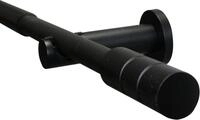 Gardinenstange GARDINIA "Set Metall" Gr. 2, schwarz, &Oslash;:19mm, Aluminium,