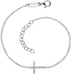 Silberarmband ENGELSRUFER "Armband Armkette Kreuz", silber (silberfarben,