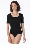 Schiesser Kurzarmshirt "Luxury" Rundhals-Ausschnitt, 1/2-Arm, Baumwolle, ohne