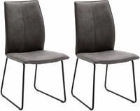 NIEHOFF SITZM&Ouml;BEL Polsterstuhl "Capri" (Set) 2 Stk.Kufengestell aus Eisen, Bezug in