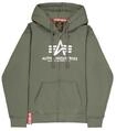 Hoodie ALPHA INDUSTRIES "Basic Zip Hoodie BL", Herren, Gr. S, gr&uuml;n (schwarz olive),