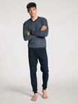 CALIDA Schlafanzug "Relax Streamline" 2 tlg. mit V-Neck und B&uuml;ndchen