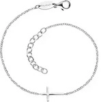 Silberarmband ENGELSRUFER "Armkette Armband Kreuz", silber (silberfarben),
