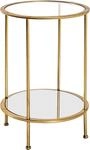 HAKU Beistelltisch "Sofatisch, Wohnzimmertisch" 1 Stk. tlg. rund - aus Metall Gold -