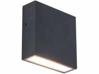 LED Außen-Wandleuchte LUTEC "GEMINI XF" Lampen Gr. Höhe: 11 cm, schwarz (matt