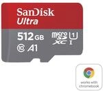 SANDISK Speicherkarte "microSDXC Ultra, + SD-Adapter f&uuml;r Chromebooks", grau,...