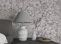 Marburg Vliestapete "Flower" matt gepr&auml;gt Blattmotiv moderne Tapete f&uuml;r Wohnzimmer