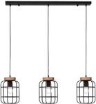 BRILLIANT Pendelleuchte "Gwen", schwarz (antik holz, schwarz korund), 3, H: 142cm, 1
