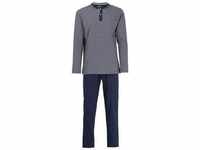 Pyjama TOM TAILOR "Nebraska" Gr. 54, blau (blau, dunkel, ringel) Herren Homewear-Sets
