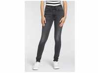 Skinny-fit-Jeans LEVI'S "721 High rise skinny" Gr. 31, Länge 30, schwarz (black
