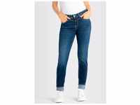 Slim-fit-Jeans MAC "RICH SLIM" Gr. 44, Länge 30, blau (dark blue wash) Damen Jeans