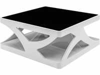 Couchtisch SALESFEVER Tische Gr. B/H/T: 90 cm x 38 cm x 90 cm, schwarz-weiß (weiß,