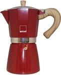 Espressokocher GNALI & ZANI "Venezia", rot, 9, Kaffeemaschinen, Aluminium mit
