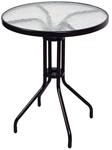 VCM Gartentisch "Bistro Tisch mit Glasplatte"