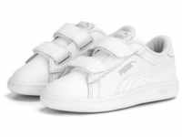 Sneaker PUMA "Smash 3.0 Leather V Sneakers Kinder" Gr. 21, weiß (white cool...