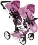 Puppen-Zwillingsbuggy CHIC2000 "Linus Duo", rosa (jeans pink), Puppenwagen,