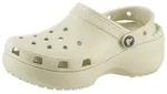 Clog CROCS "Classic Platform Clog W", Damen, Gr. 39, beige (bone), CrosliteTM,