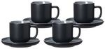 Ritzenhoff & Breker Tasse "Espressotassen mit Untertassen Jasper 100 ml 4er Set"