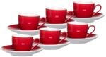Ritzenhoff & Breker Tasse "Espressotassen und -untertassen Doppio 80 ml 6er Set"