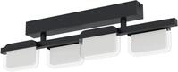 EGLO Deckenleuchte "ERVIDEL", schwarz, H: 16cm, 1 Stk., Leuchten, Deckenleuchte in