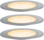 Paulmann LED Einbauleuchte "Plug & Shine Floor Basisset IP67 2200K 3x2W 21VA Silber"