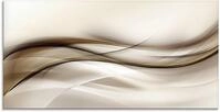 Artland Glasbild "Braune abstrakte Welle" Muster 1 Stk. tlg. in verschiedenen