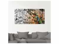 Glasbild ARTLAND "Farbenfrohe Natur" Bilder Gr. B/H: 80 cm x 60 cm, Blumen, 1...