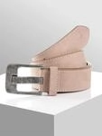 Lederg&uuml;rtel TOM TAILOR "TTLUCY", Damen, Gr. 80, grau (taupe), Materialmix, G&uuml;rtel