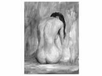 Wandbild ARTLAND "Figur in schwarz & weiß II" Bilder Gr. B/H: 60 cm x 80 cm,