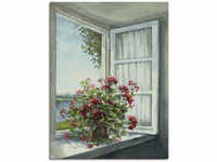 Artland Wandbild "Geranien am Fenster", Blumen, (1 St.), als Alubild,...