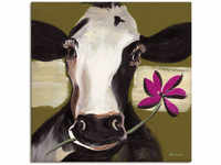 Artland Wandbild "Glückliche Kuh I", Haustiere, (1 St.), als Leinwandbild,...
