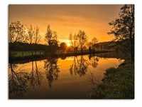 Leinwandbild ARTLAND "goldener Morgen" Bilder Gr. B/H: 80 cm x 60 cm,...
