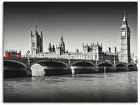 Leinwandbild ARTLAND "Houses of Parliament & Themse" Bilder Gr. B/H: 60 cm x 45...