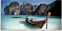 Artland Glasbild "Maya Bay, Koh Phi Phi Leh, Thailand" Boote & Schiffe 1 Stk....