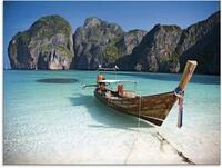 Artland Glasbild "Maya Bay, Koh Phi Phi Leh, Thailand" Boote & Schiffe 1 Stk. tlg. in
