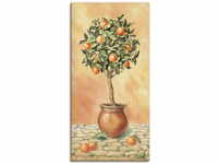 Wandbild ARTLAND "Orangenbaum I" Bilder Gr. B/H: 50 cm x 100 cm, Leinwandbild
