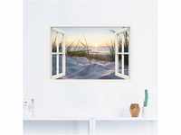 Artland Wandbild "Ostseestrand durchs Fenster", Meer Bilder, (1 St.), als...