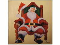 Artland Glasbild "Schlafender Weihnachtsmann", Weihnachten, (1 St.), in...