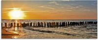 Artland Glasbild "Sch&ouml;ner Sonnenuntergang am Strand" Strand 1 Stk. tlg. in