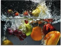 Artland Glasbild "Spritzendes Obst auf dem Wasser" Lebensmittel 1 Stk. tlg. in
