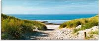 Artland Glasbild "Strand mit Sandd&uuml;nen und Weg zur See" Strand 1 Stk. tlg. in