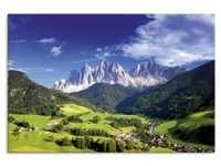 Wandbild ARTLAND "Südtirol" Bilder Gr. B/H: 90 cm x 60 cm, Leinwandbild Berge &